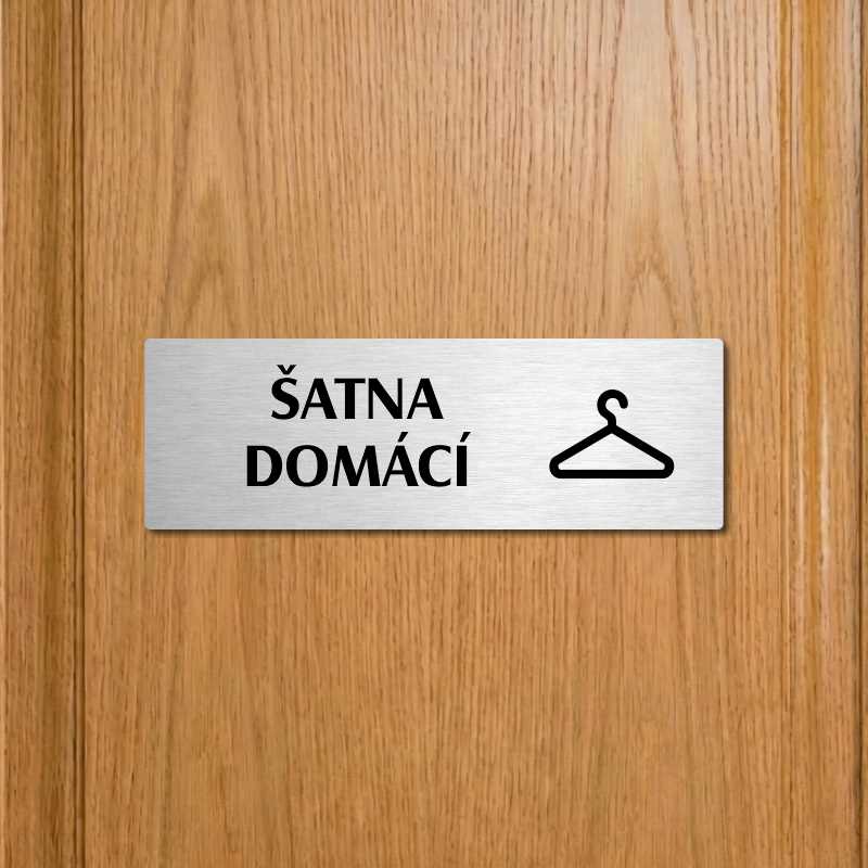 Šatna domácí, 240x79mm, zlatá popiska 